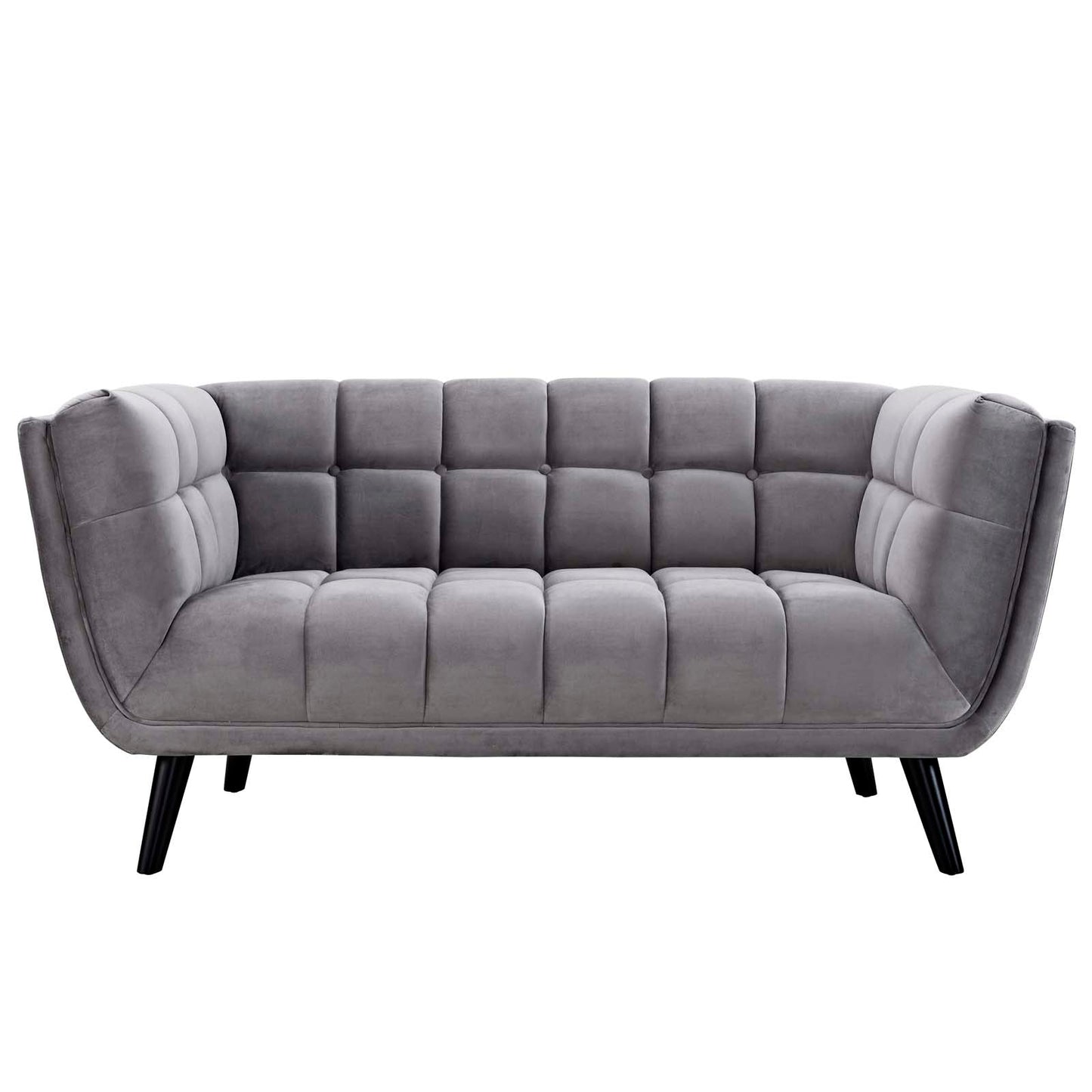 Bestow Performance Velvet Loveseat Gray EEI-2535-GRY