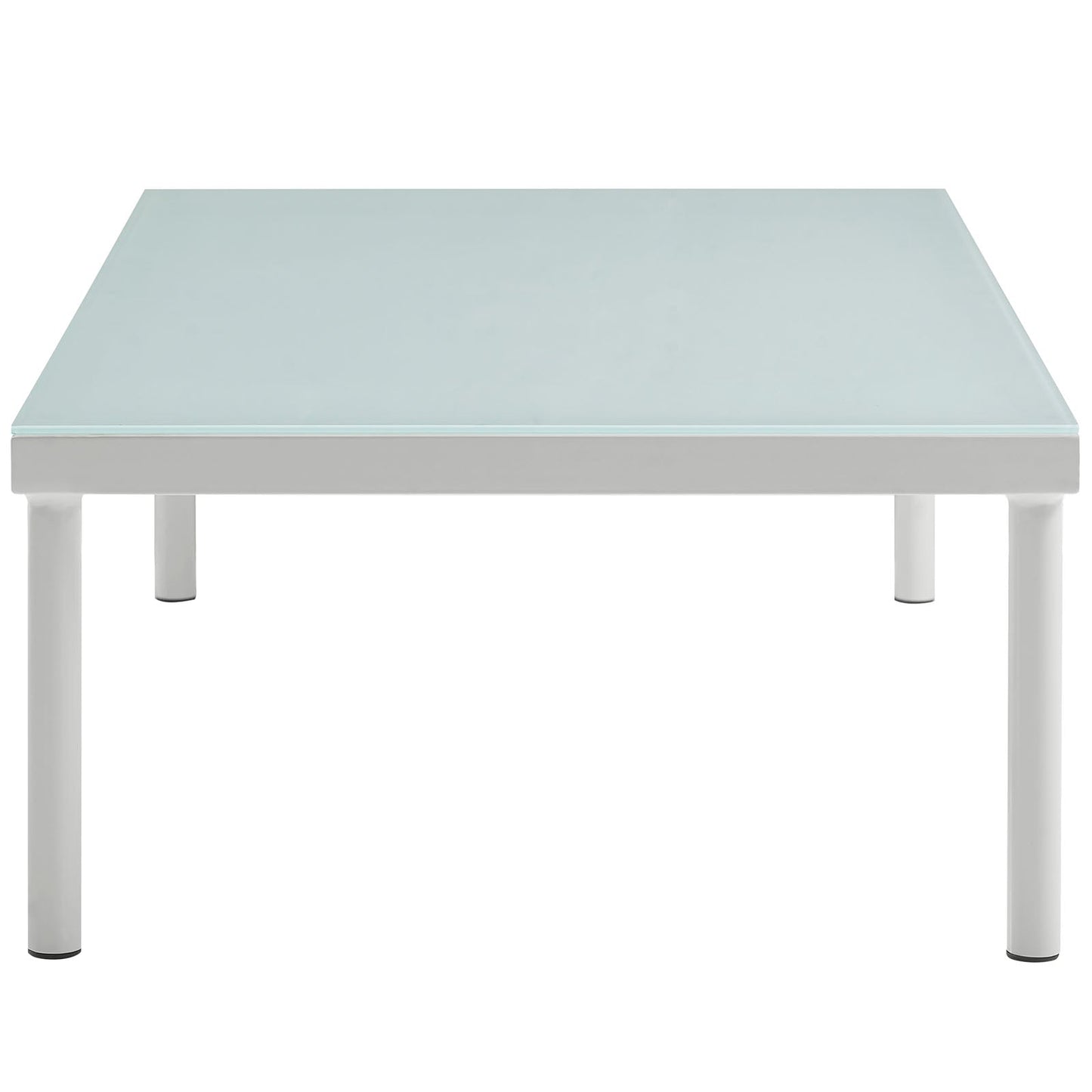 Harmony Outdoor Patio Aluminum Coffee Table White EEI-2605-WHI