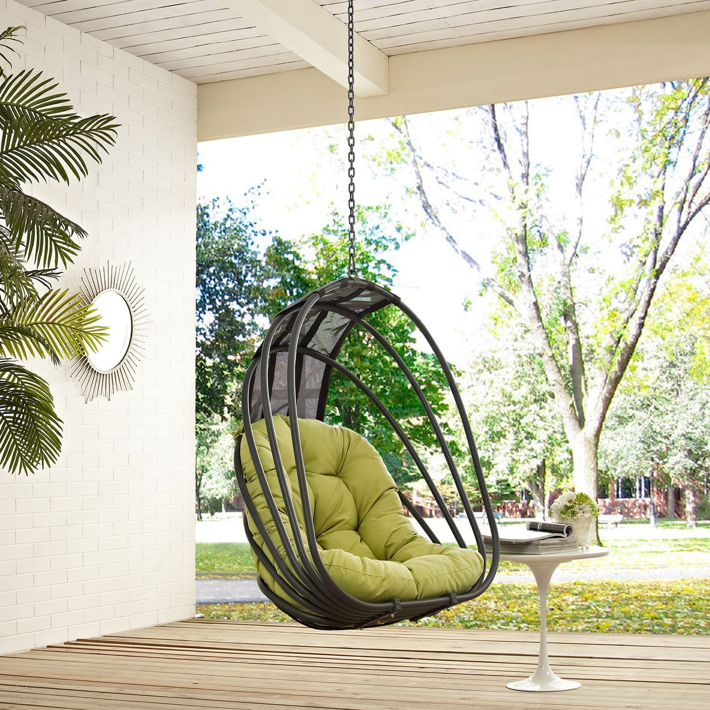 Whisk Outdoor Patio Swing Chair Without Stand Peridot EEI-2656-PER-SET