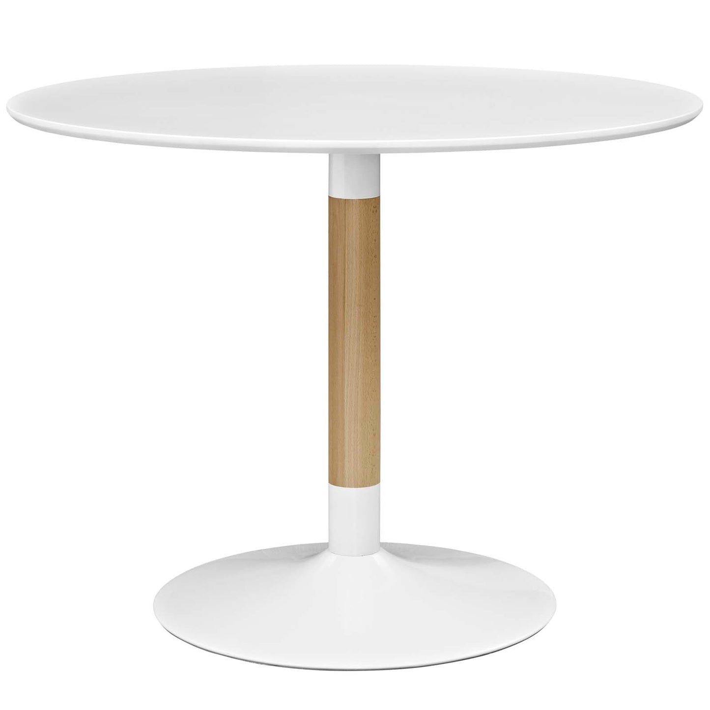 Whirl Round Dining Table White EEI-2666-WHI-SET