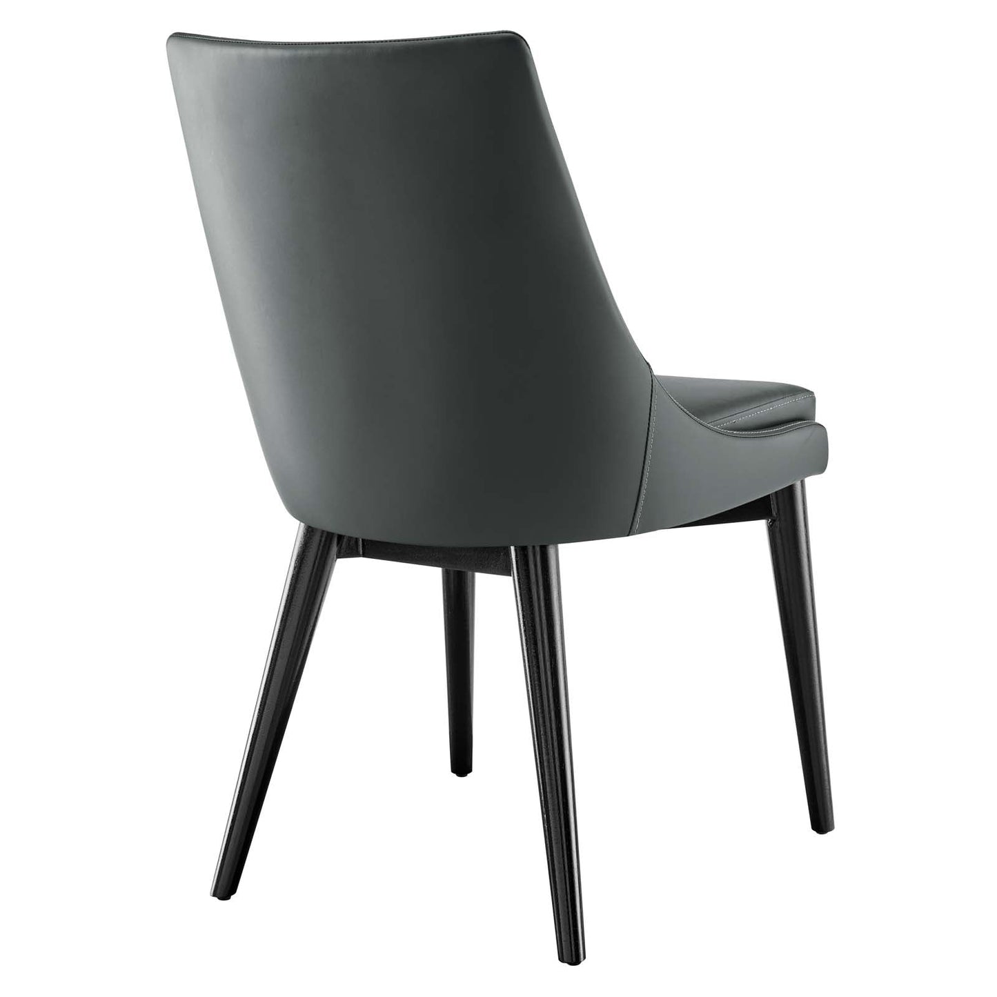 Viscount Dining Side Chair Vinyl Set of 2 Gray EEI-2744-GRY-SET