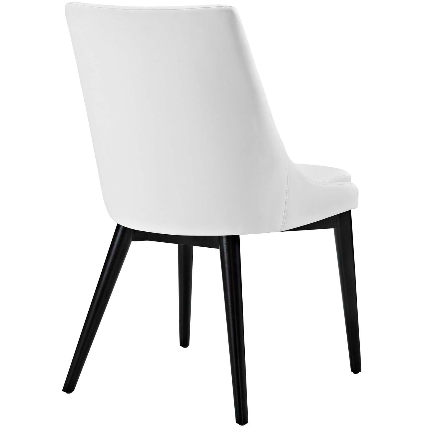 Viscount Dining Side Chair Vinyl Set of 2 White EEI-2744-WHI-SET