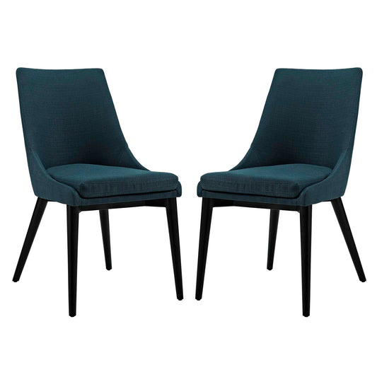 Viscount Dining Side Chair Fabric Set of 2 Azure EEI-2745-AZU-SET