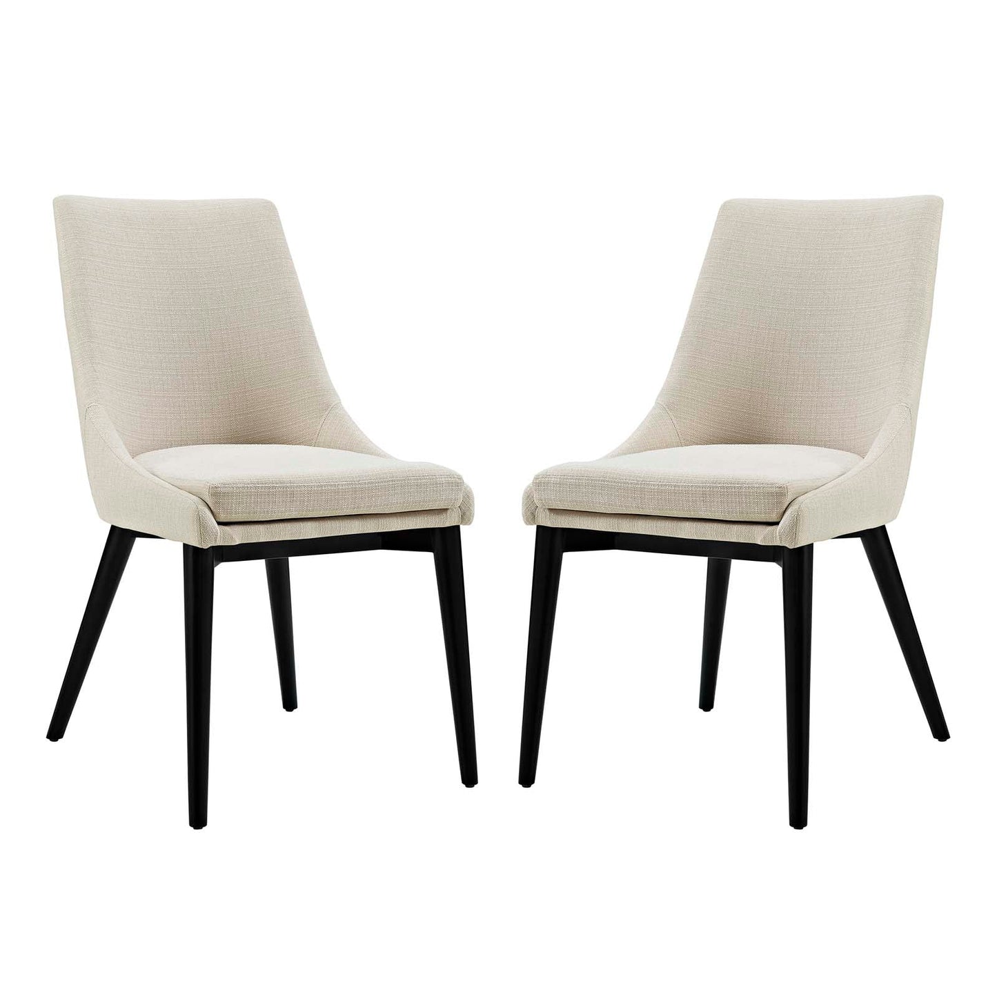 Viscount Dining Side Chair Fabric Set of 2 Beige EEI-2745-BEI-SET