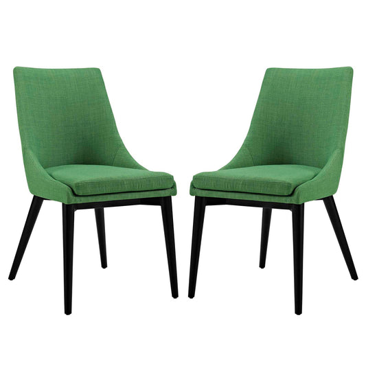 Viscount Dining Side Chair Fabric Set of 2 Kelly Green EEI-2745-GRN-SET