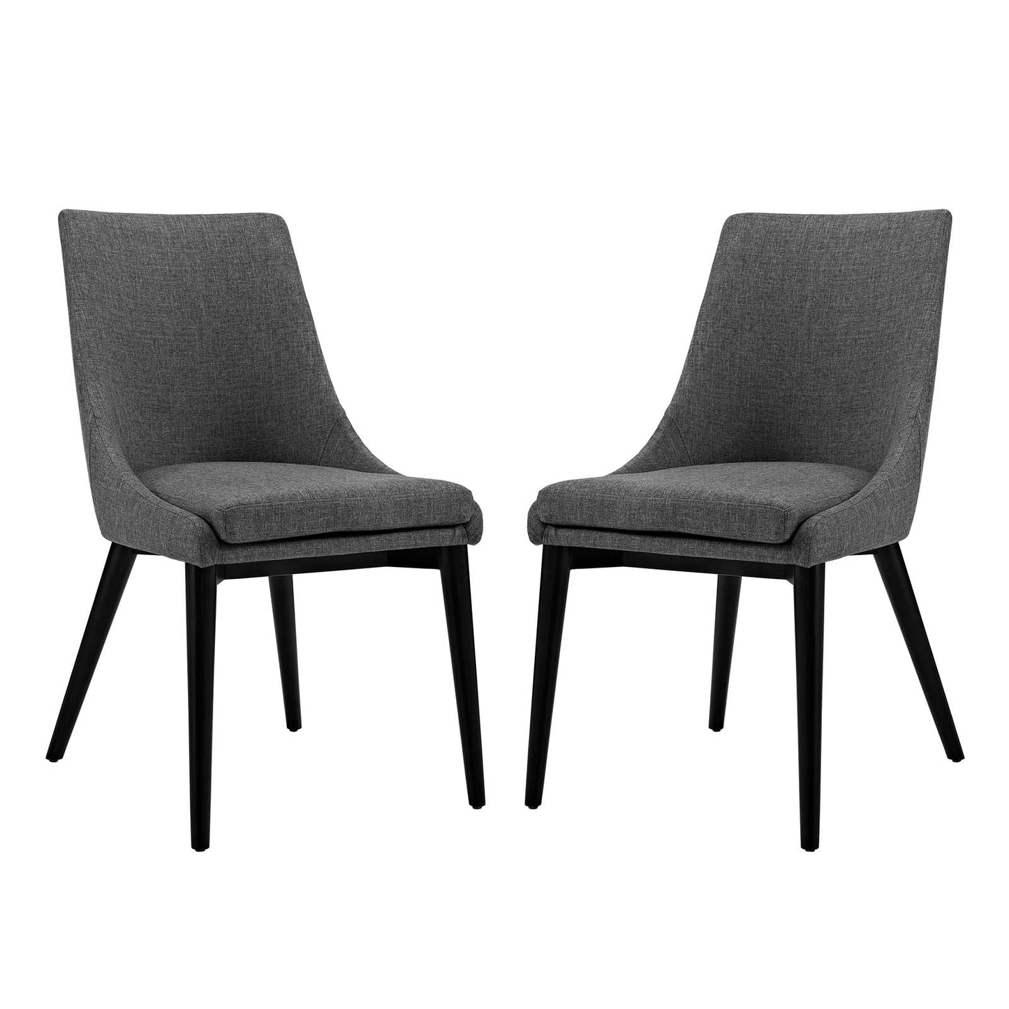 Viscount Dining Side Chair Fabric Set of 2 Gray EEI-2745-GRY-SET