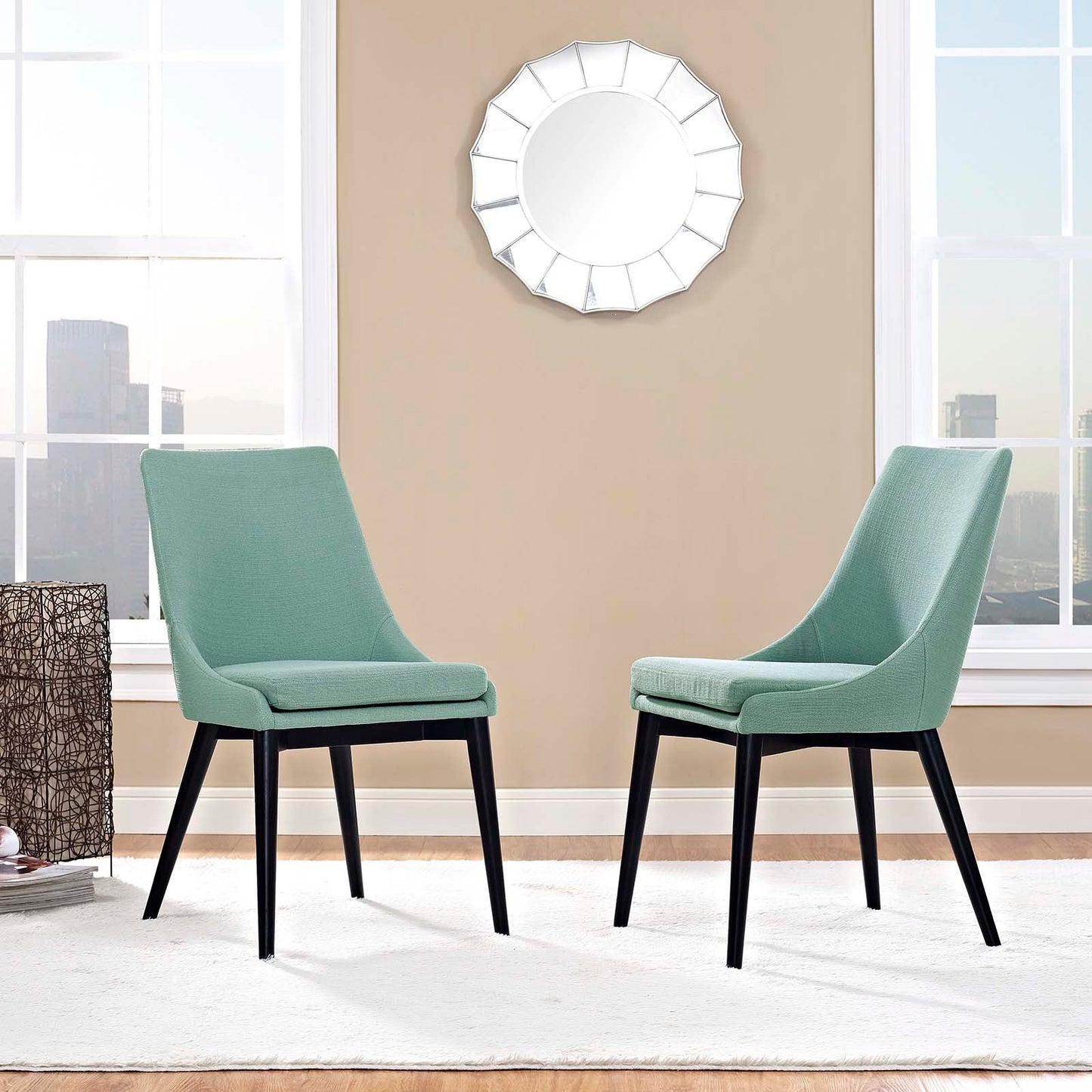 Viscount Dining Side Chair Fabric Set of 2 Laguna EEI-2745-LAG-SET