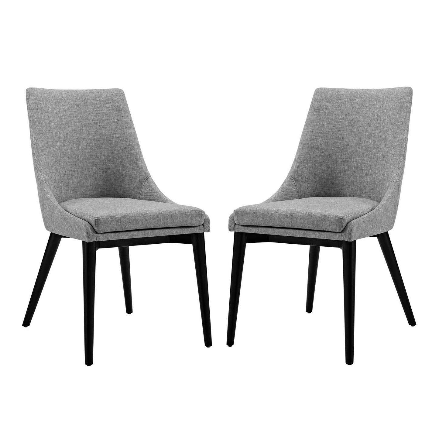 Viscount Dining Side Chair Fabric Set of 2 Light Gray EEI-2745-LGR-SET