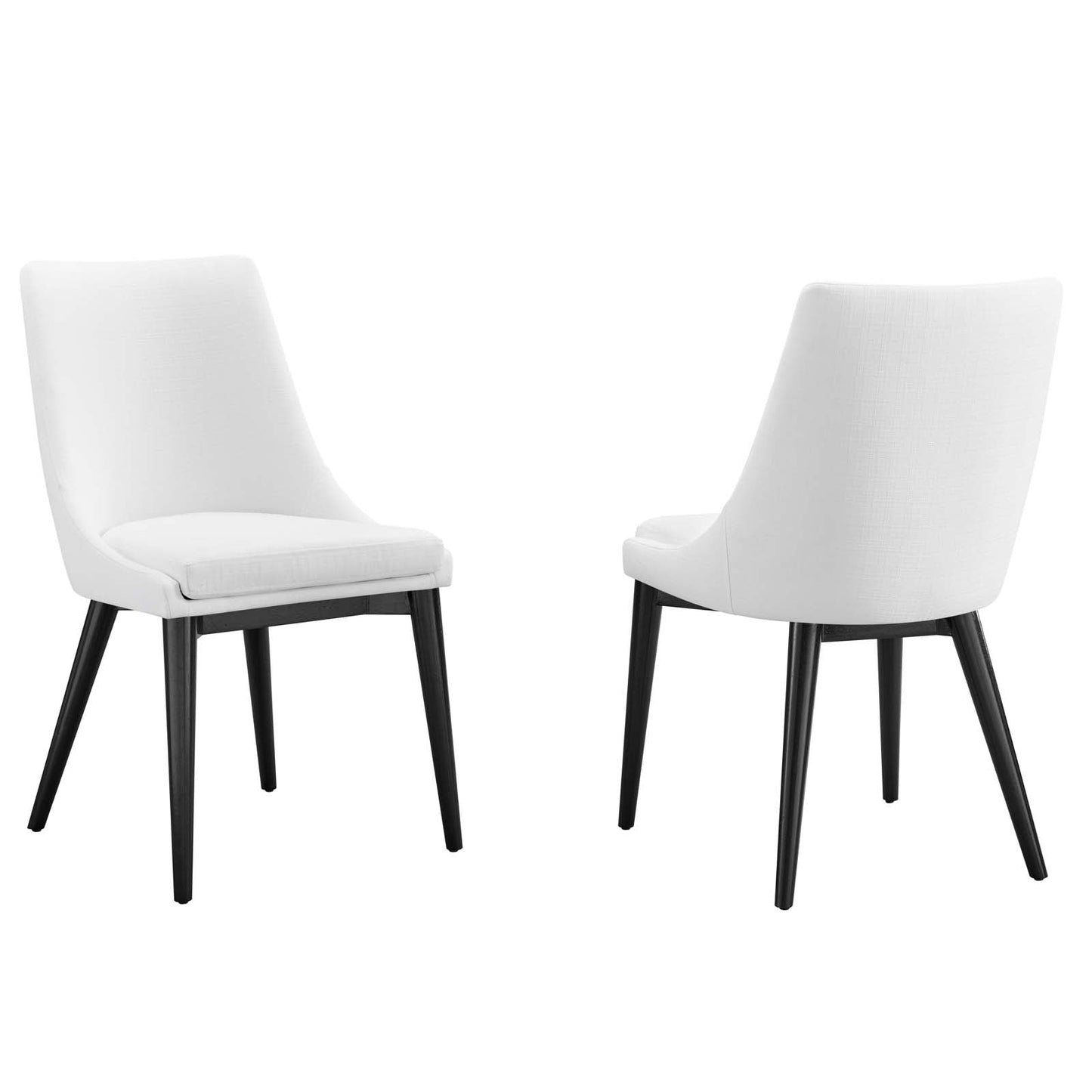 Viscount Dining Side Chair Fabric Set of 2 White EEI-2745-WHI-SET