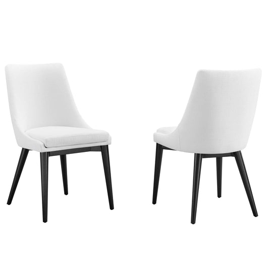 Viscount Dining Side Chair Fabric Set of 2 White EEI-2745-WHI-SET