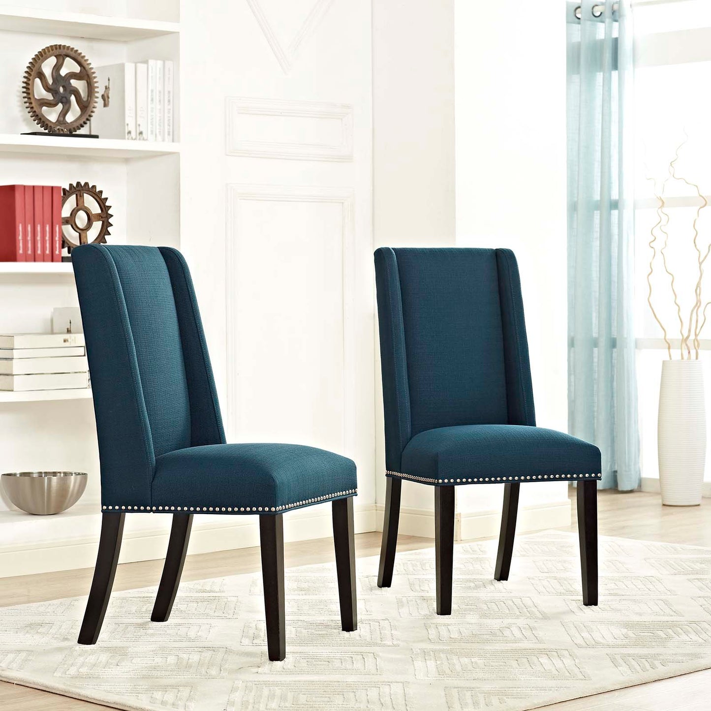 Baron Dining Chair Fabric Set of 2 Azure EEI-2748-AZU-SET