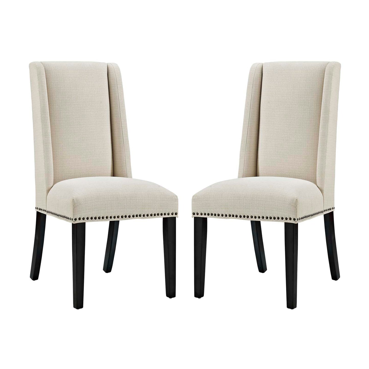 Baron Dining Chair Fabric Set of 2 Beige EEI-2748-BEI-SET