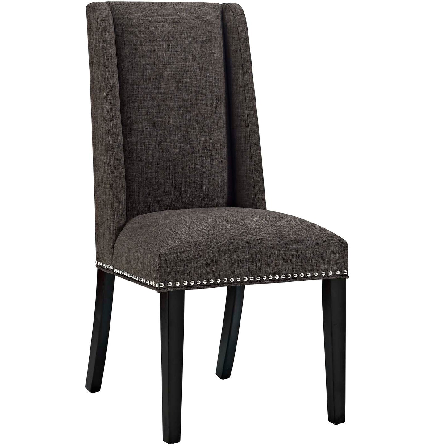 Baron Dining Chair Fabric Set of 2 Brown EEI-2748-BRN-SET