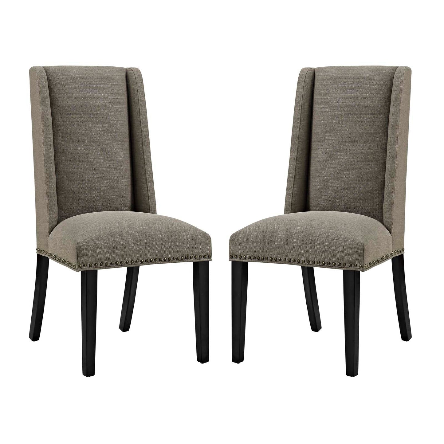 Baron Dining Chair Fabric Set of 2 Granite EEI-2748-GRA-SET