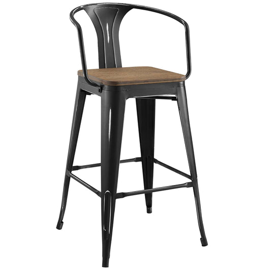 Promenade Bar Stool Black EEI-2818-BLK