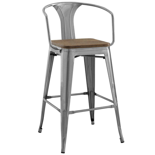 Promenade Bar Stool Gunmetal EEI-2818-GME