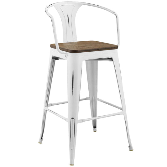 Promenade Bar Stool White EEI-2818-WHI