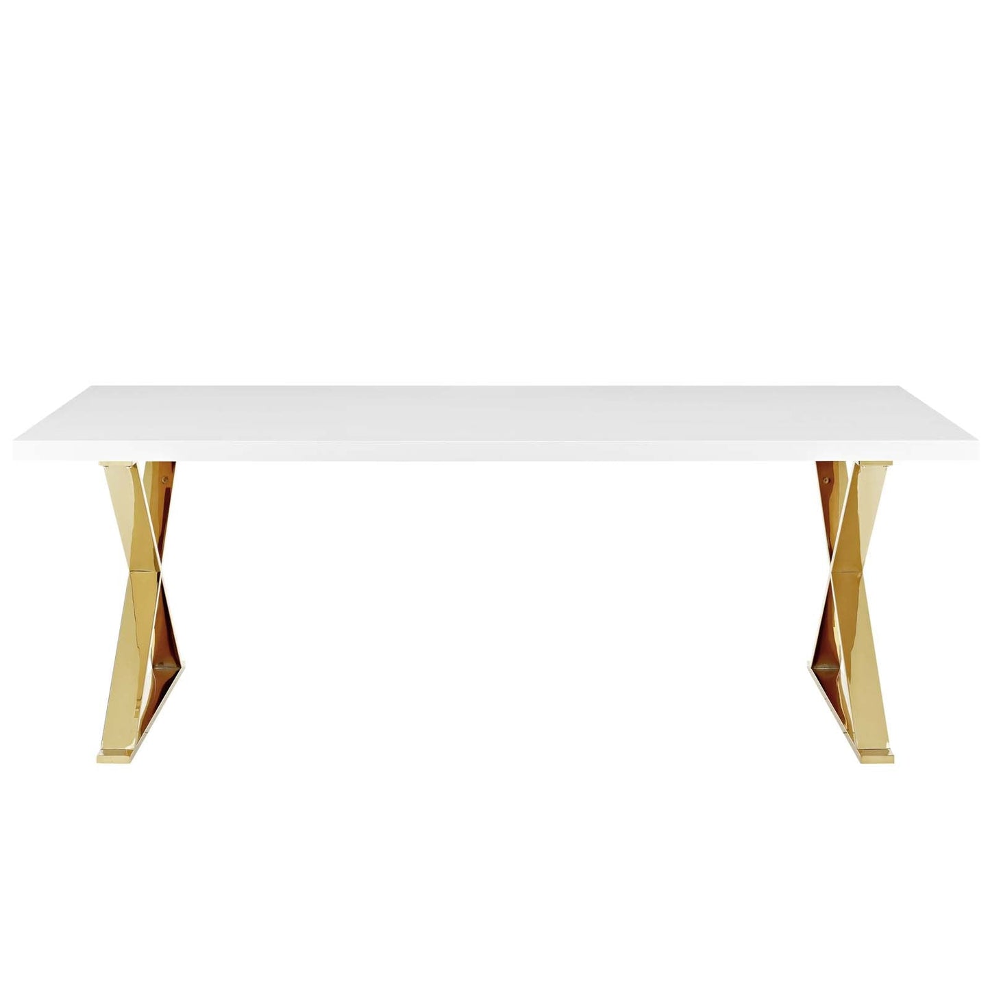 Sector Dining Table White Gold EEI-3034-WHI