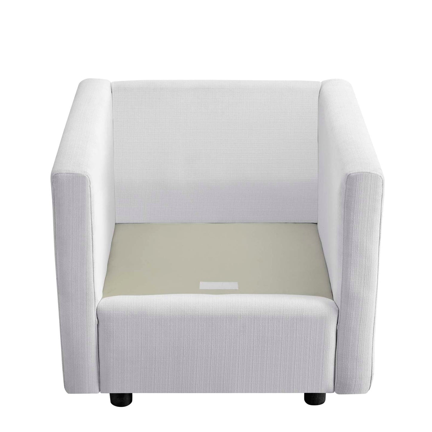 Activate Upholstered Fabric Armchair White EEI-3045-WHI