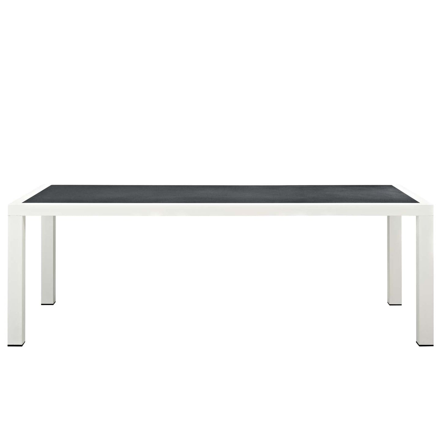 Stance 90.5" Outdoor Patio Aluminum Dining Table White Gray EEI-3052-WHI-GRY