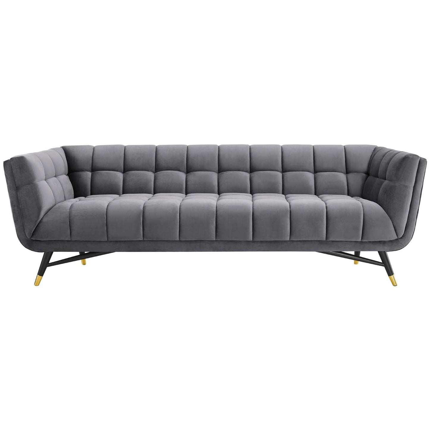 Adept Performance Velvet Sofa Gray EEI-3059-GRY