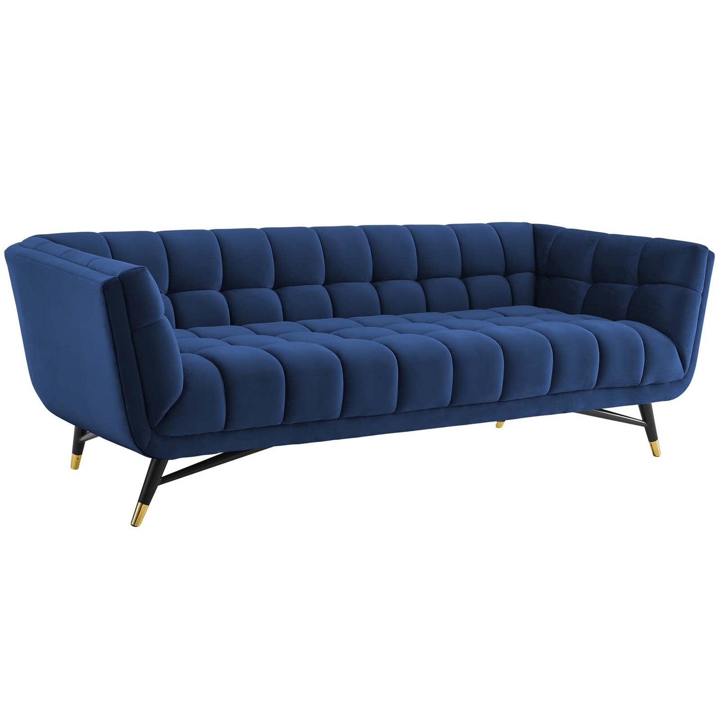 Adept Performance Velvet Sofa Midnight Blue EEI-3059-MID