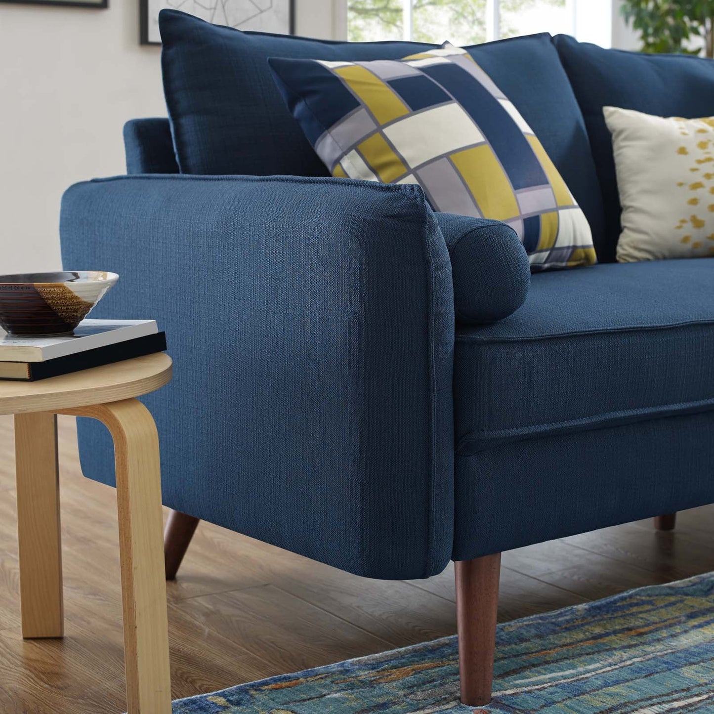 Revive Upholstered Fabric Loveseat Azure EEI-3091-AZU