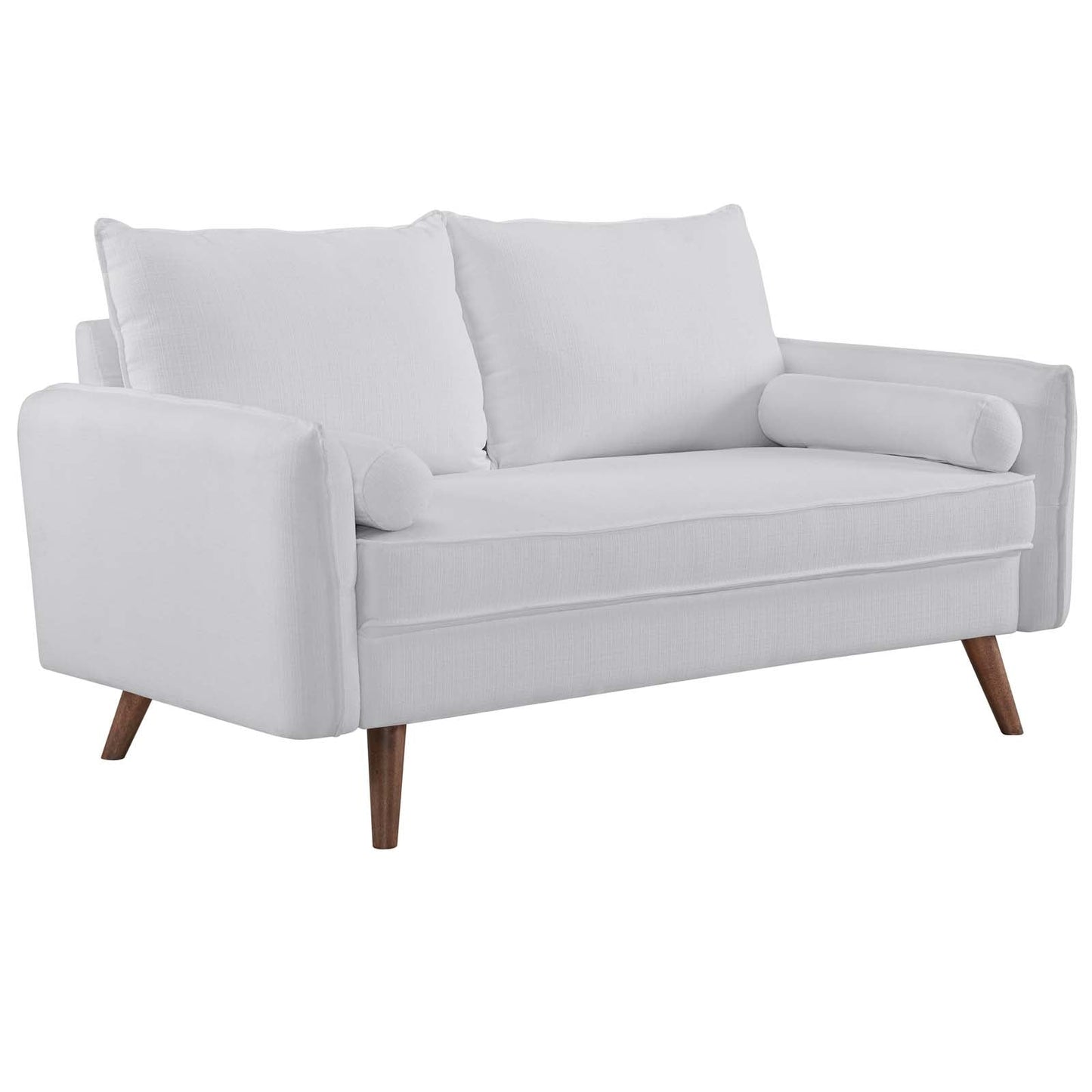 Revive Upholstered Fabric Loveseat White EEI-3091-WHI