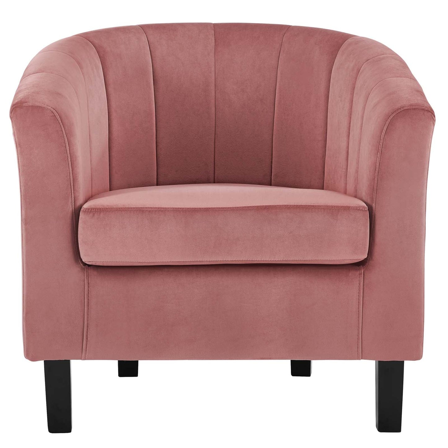 Prospect Channel Tufted Performance Velvet Armchair Dusty Rose EEI-3188-DUS