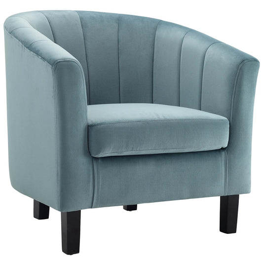 Prospect Channel Tufted Performance Velvet Armchair Light Blue EEI-3188-LBU