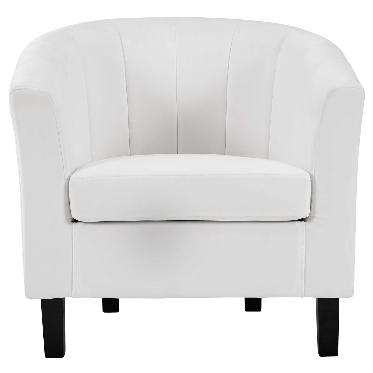 Prospect Channel Tufted Performance Velvet Armchair White EEI-3188-WHI