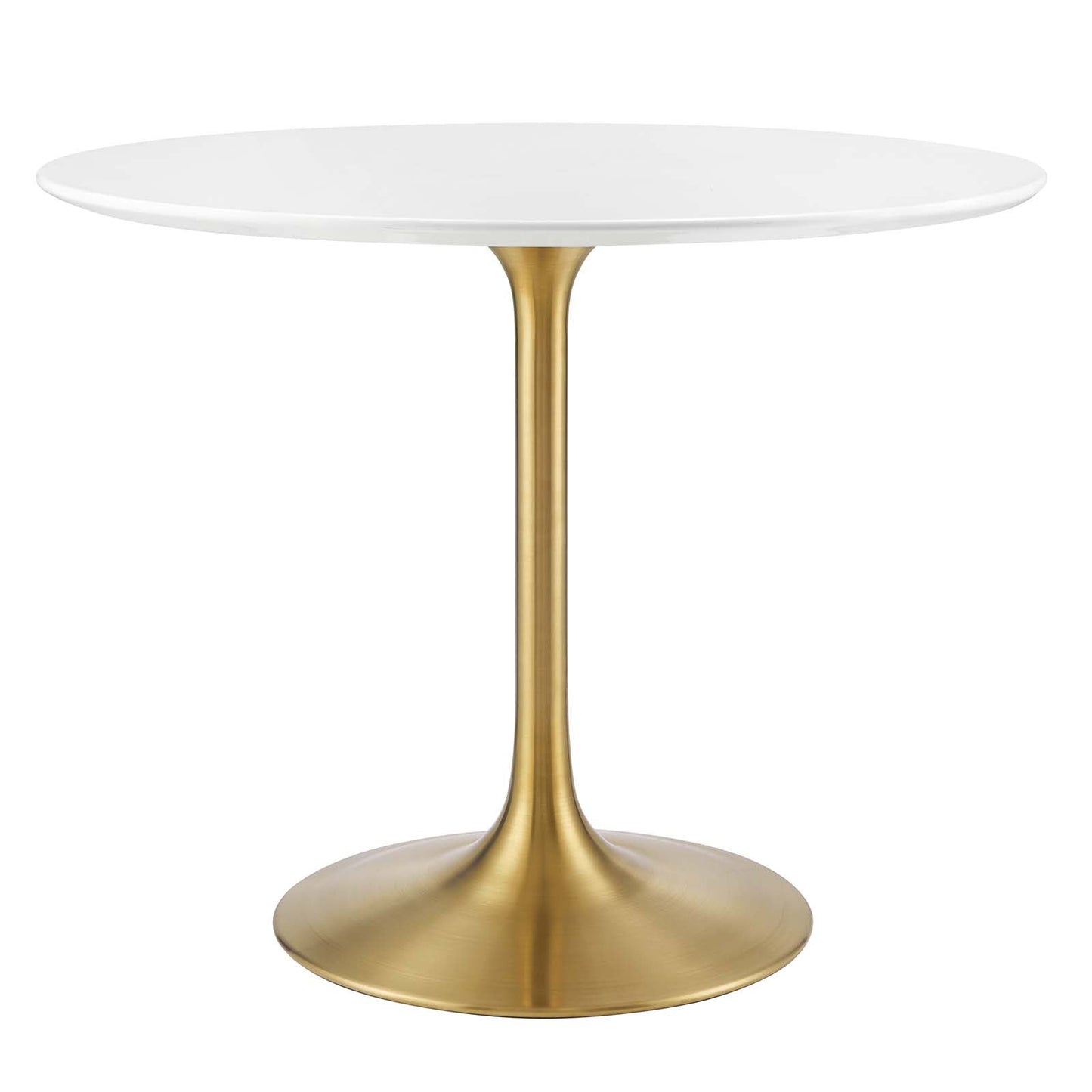 Lippa 36" Round Wood Dining Table Gold White EEI-3209-GLD-WHI