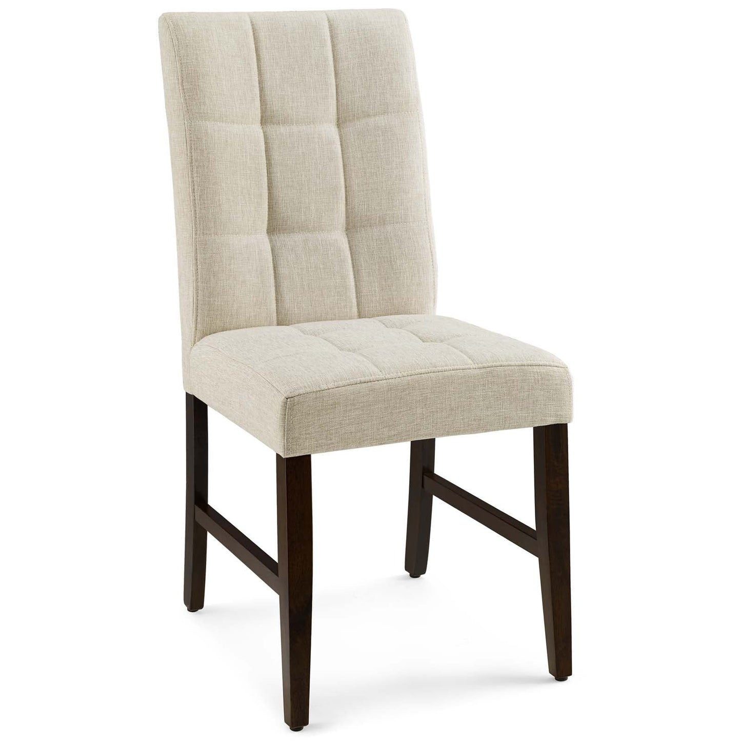 Promulgate Biscuit Tufted Upholstered Fabric Dining Chair Set of 2 Beige EEI-3335-BEI