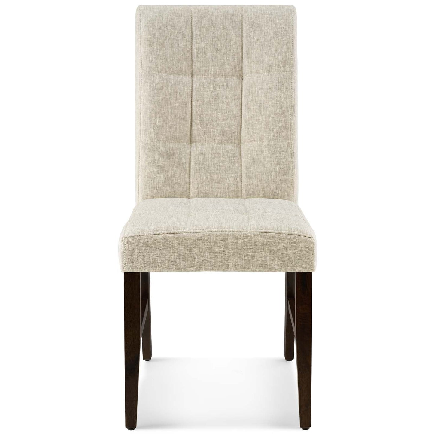 Promulgate Biscuit Tufted Upholstered Fabric Dining Chair Set of 2 Beige EEI-3335-BEI