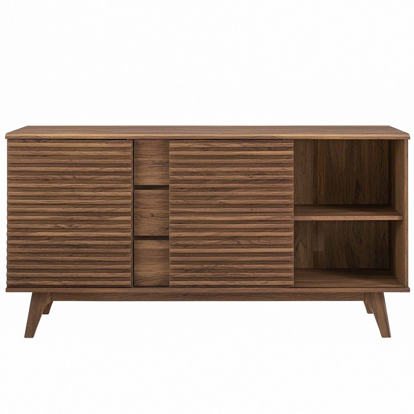 Render 63" Sideboard Buffet Table or TV Stand Walnut EEI-3344-WAL