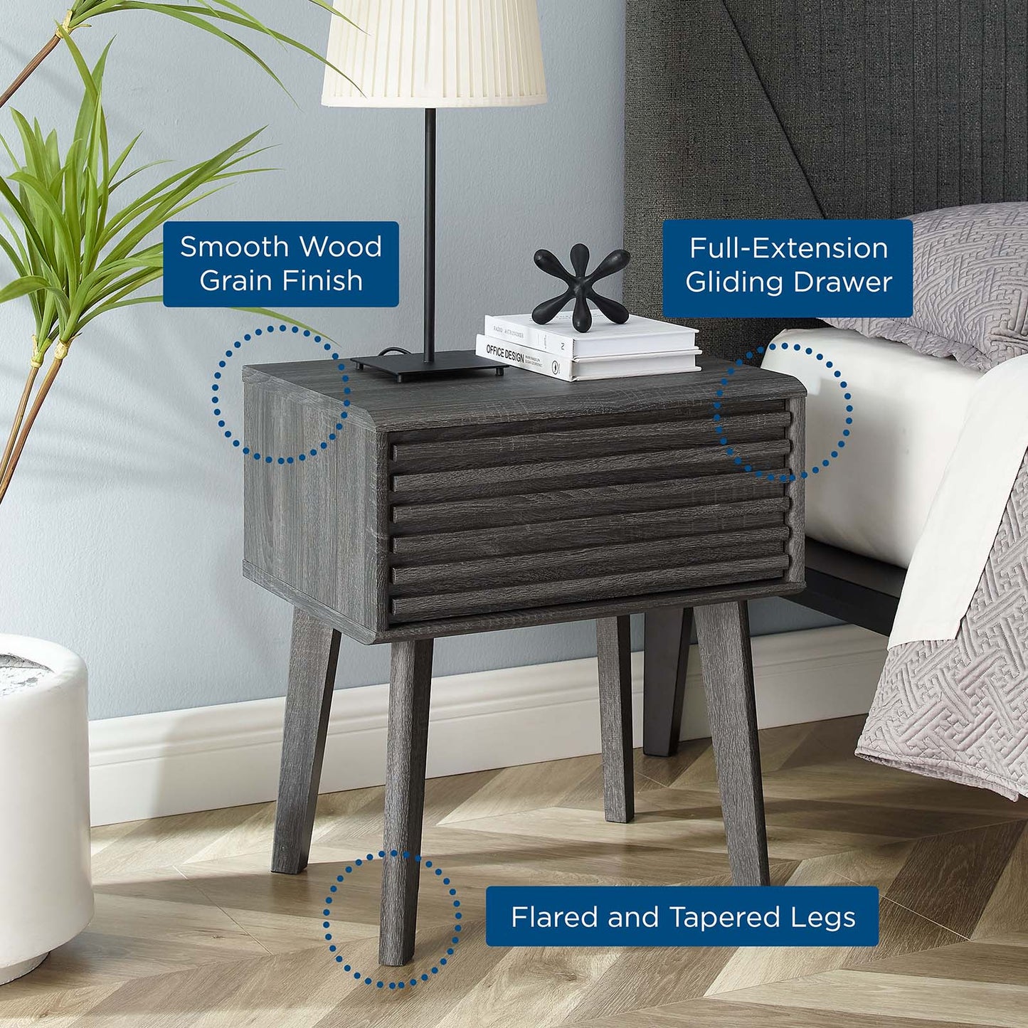 Render End Table Charcoal EEI-3345-CHA