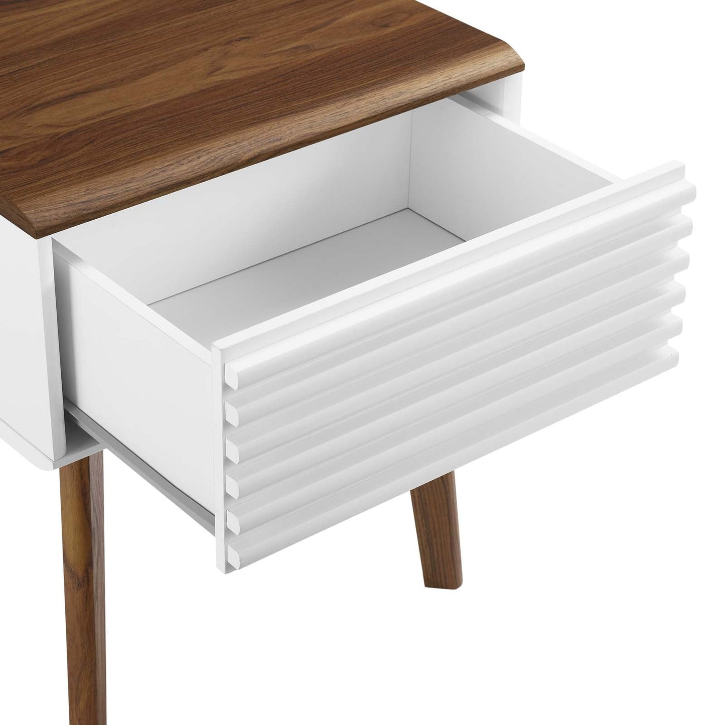 Render End Table Walnut White EEI-3345-WAL-WHI