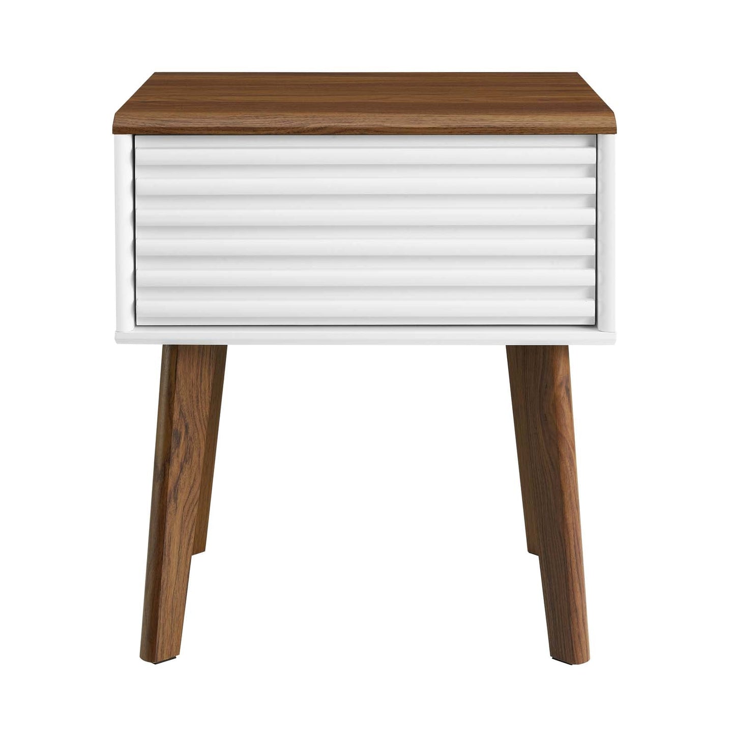 Render End Table Walnut White EEI-3345-WAL-WHI