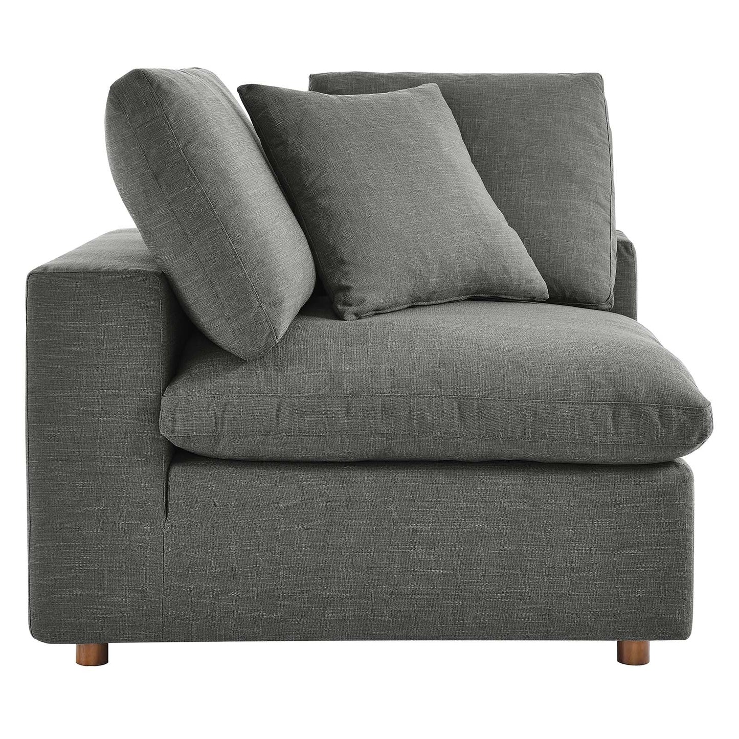 Commix Down Filled Overstuffed 2 Piece Sectional Sofa Set Gray EEI-3354-GRY