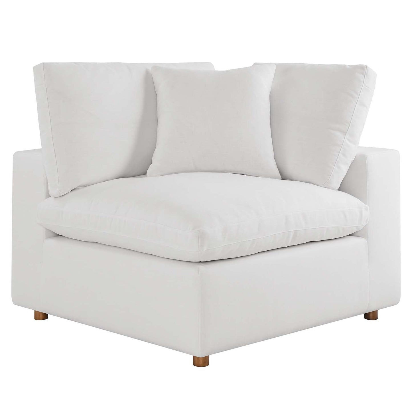 Commix Down Filled Overstuffed 2 Piece Sectional Sofa Set Pure White EEI-3354-PUW