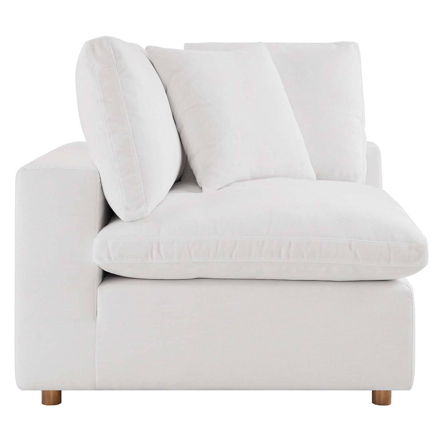 Commix Down Filled Overstuffed 2 Piece Sectional Sofa Set Pure White EEI-3354-PUW