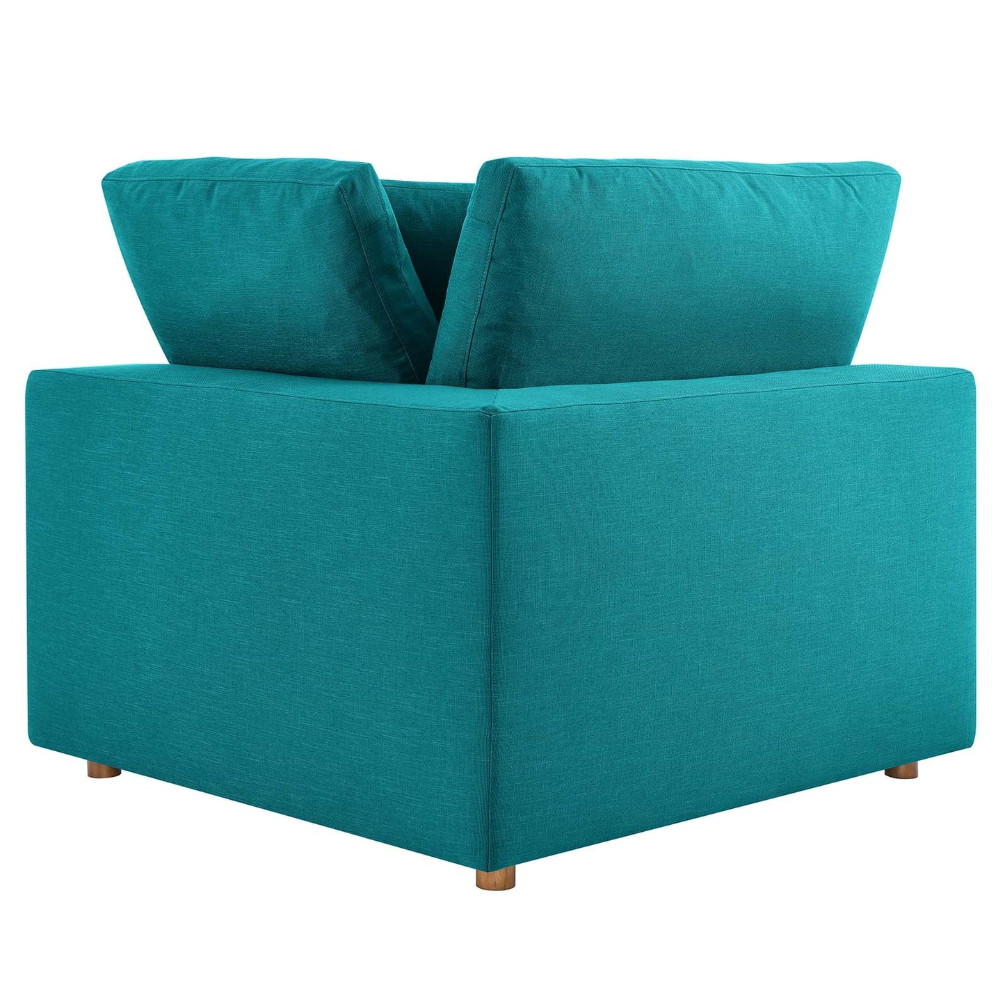 Commix Down Filled Overstuffed 2 Piece Sectional Sofa Set Teal EEI-3354-TEA