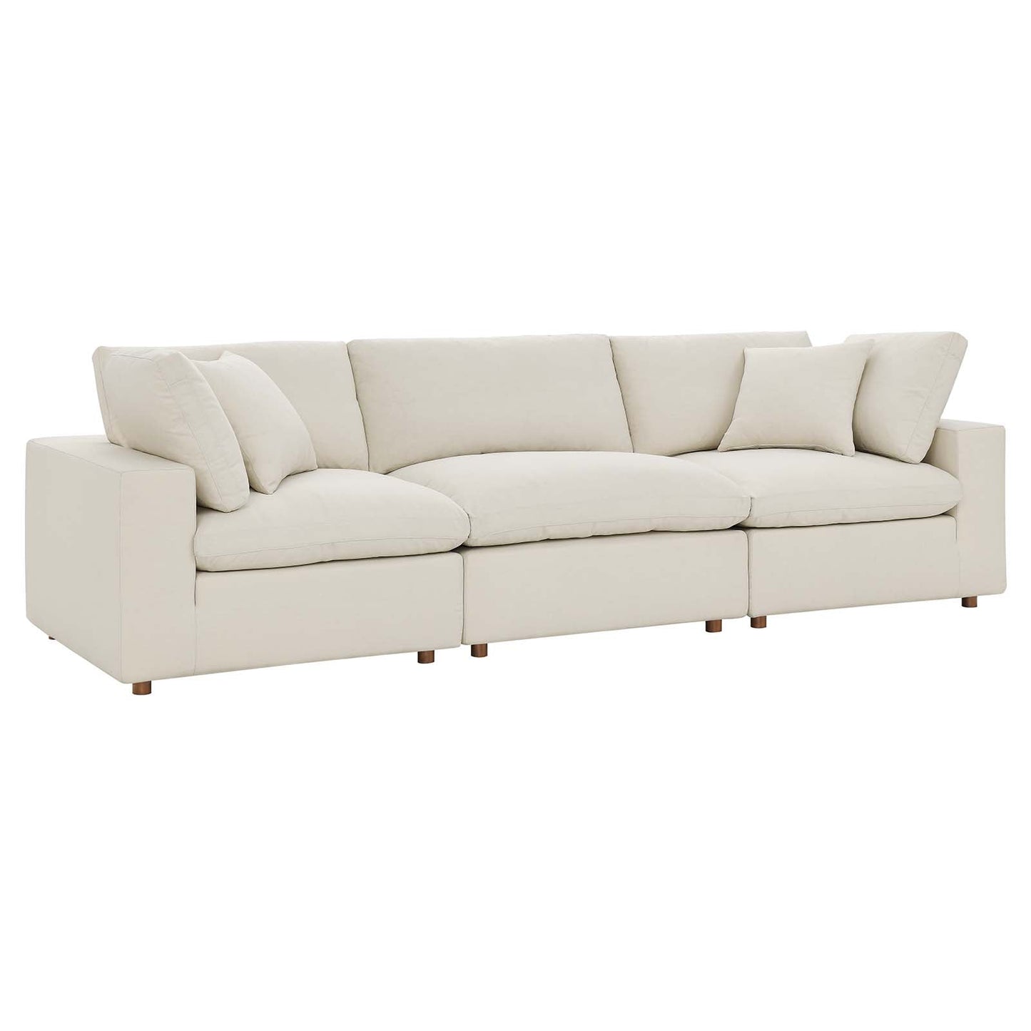 Commix Down Filled Overstuffed 3 Piece Sectional Sofa Set Light Beige EEI-3355-LBG