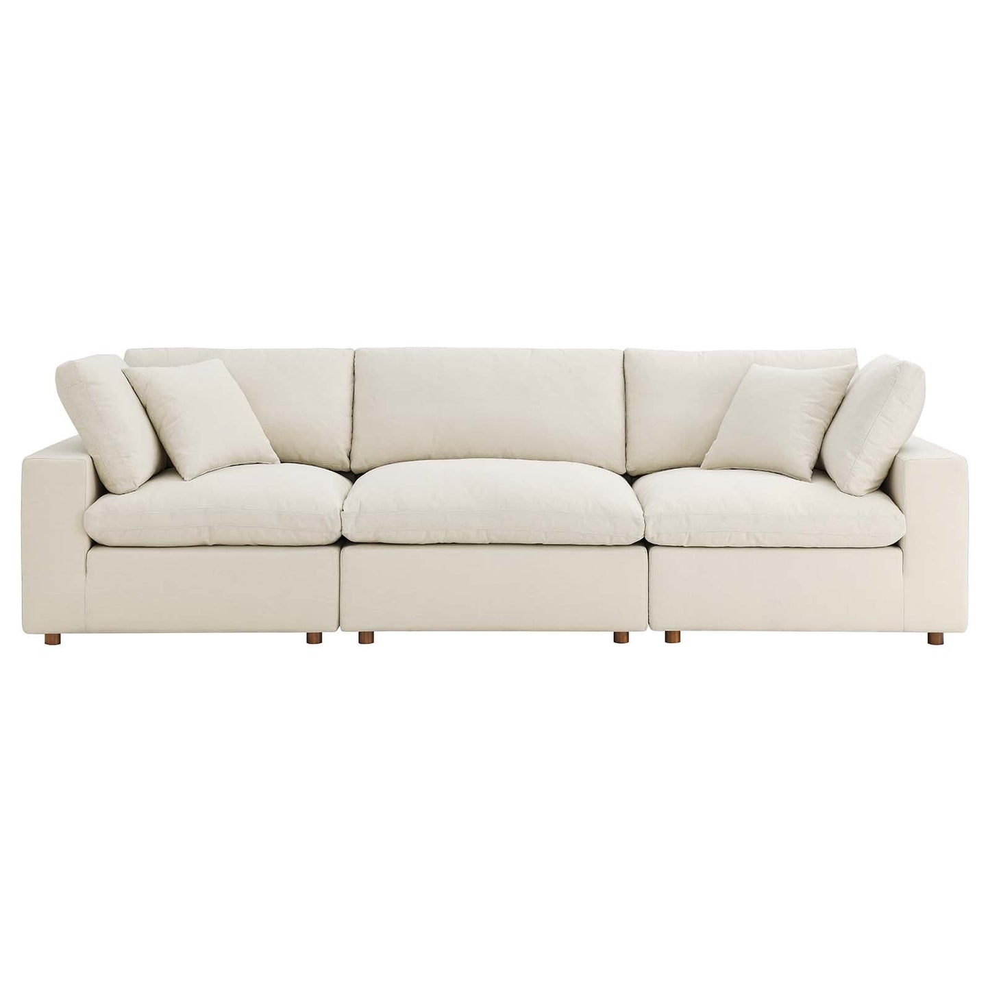 Commix Down Filled Overstuffed 3 Piece Sectional Sofa Set Light Beige EEI-3355-LBG