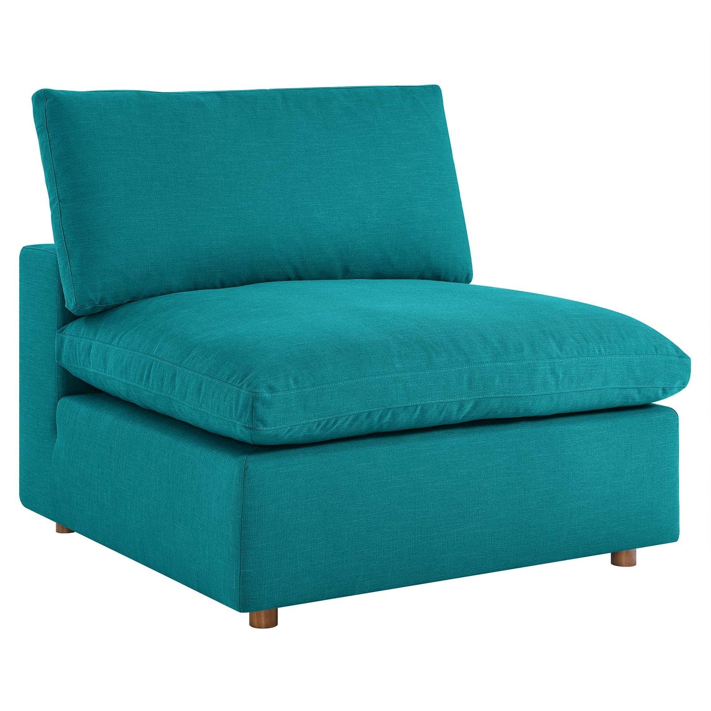 Commix Down Filled Overstuffed 4 Piece Sectional Sofa Set Teal EEI-3356-TEA