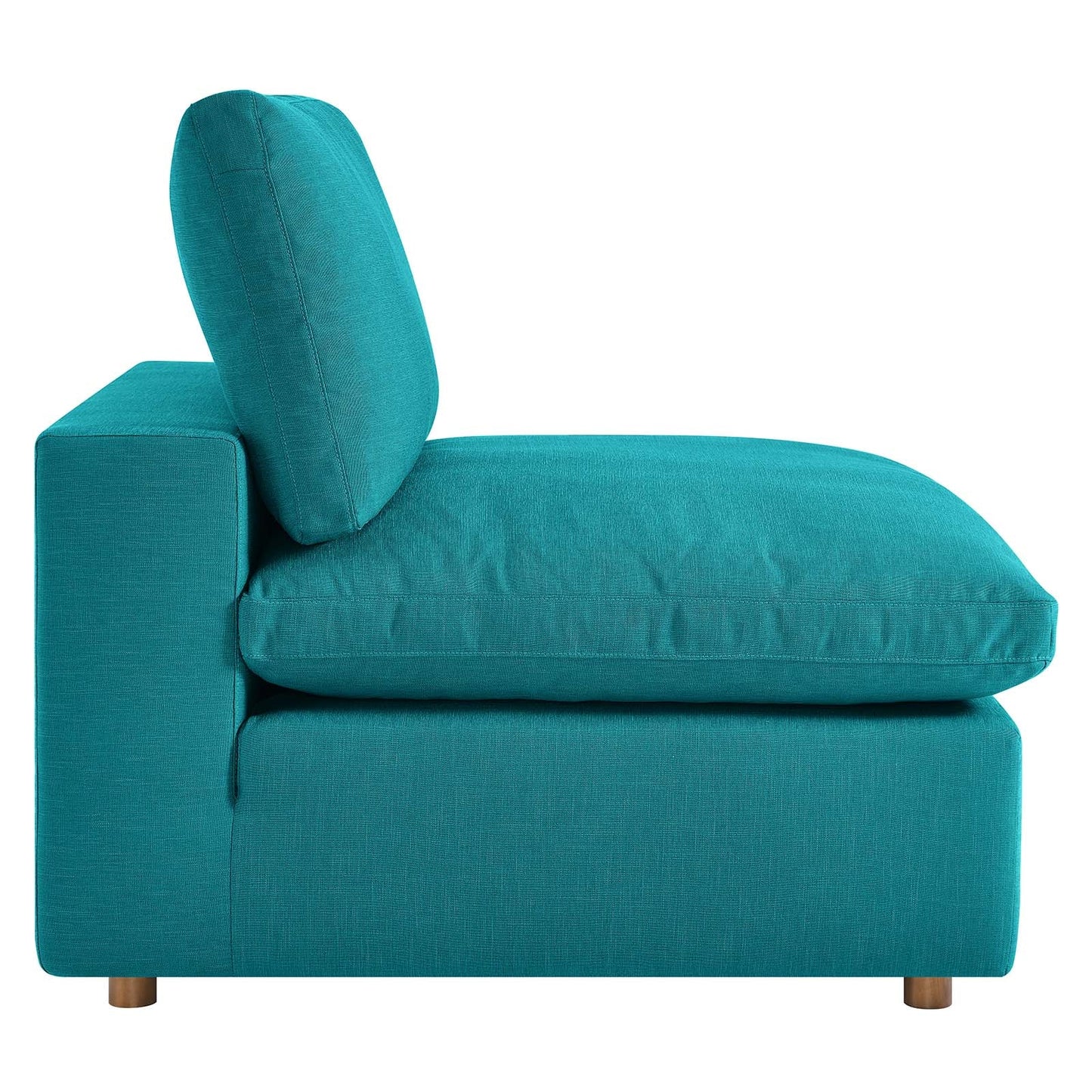 Commix Down Filled Overstuffed 4 Piece Sectional Sofa Set Teal EEI-3356-TEA