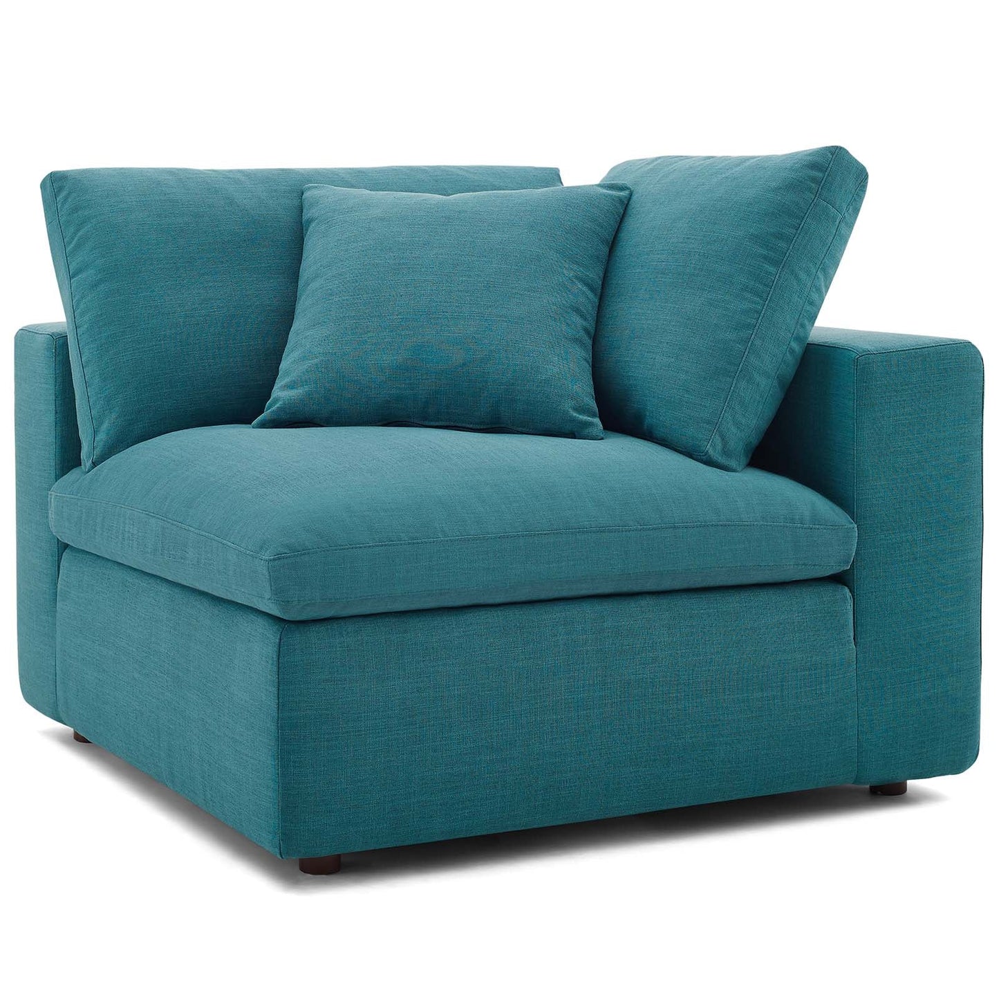 Commix Down Filled Overstuffed 6 Piece Sectional Sofa Set Teal EEI-3361-TEA