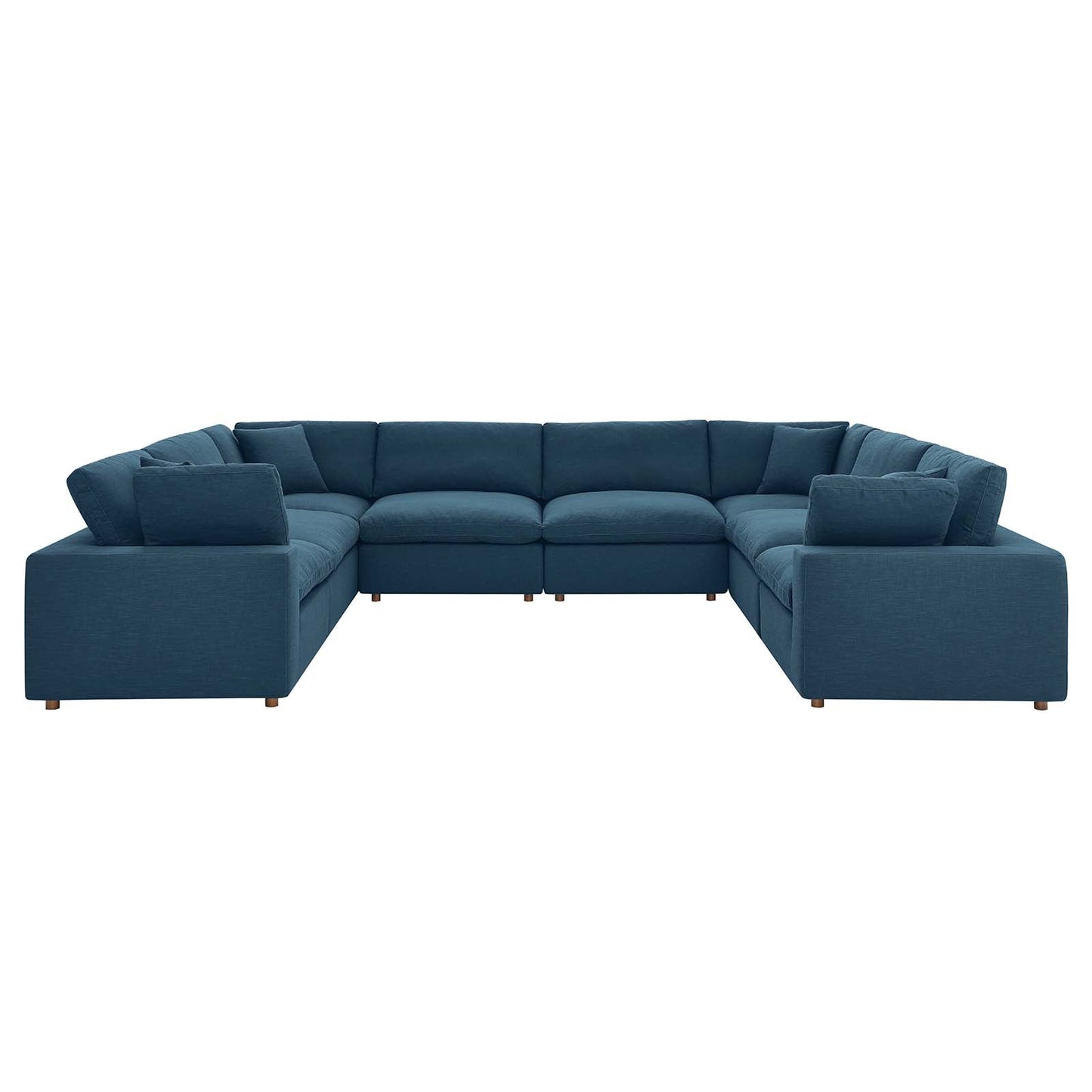 Commix Down Filled Overstuffed 8-Piece Sectional Sofa Azure EEI-3363-AZU