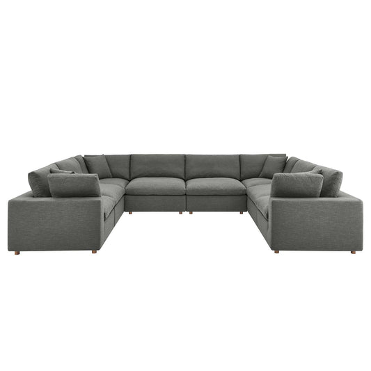 Commix Down Filled Overstuffed 8-Piece Sectional Sofa Gray EEI-3363-GRY