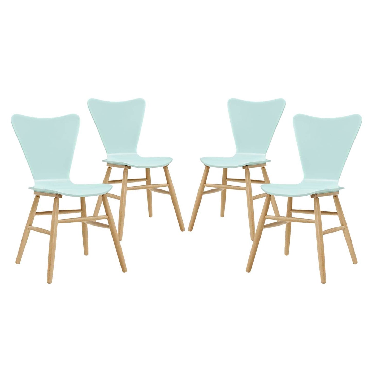 Cascade Dining Chair Set of 4 Light Blue EEI-3380-LBU